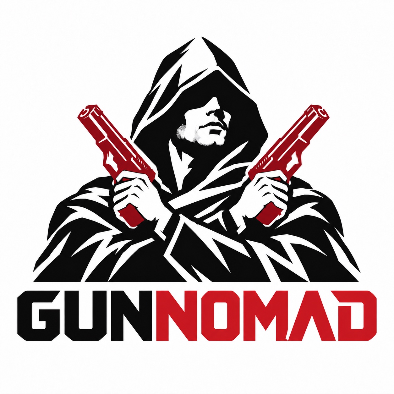 GunNomad — hooded nomad with red pistols