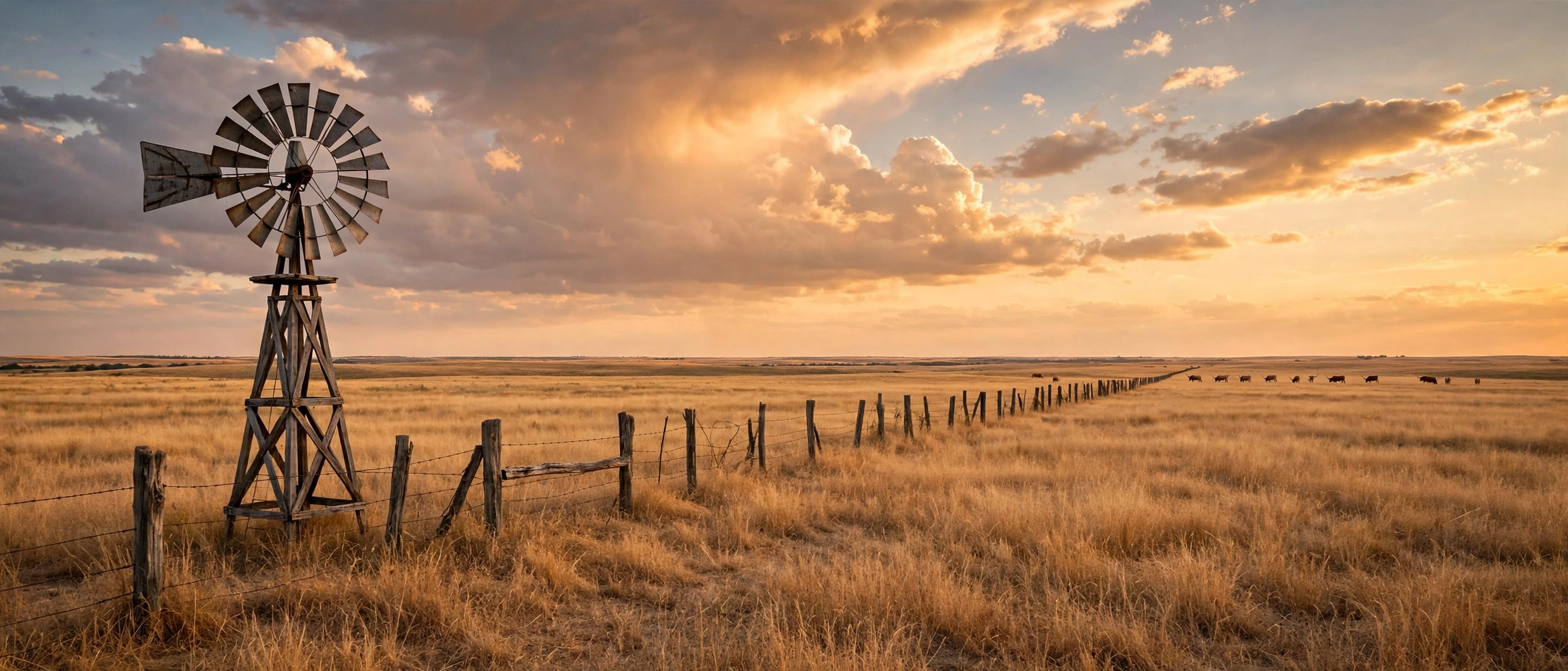 Golden plains at golden hour
